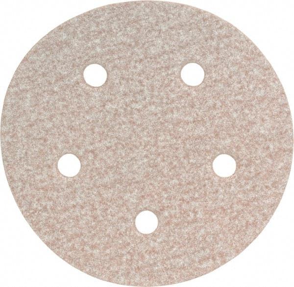 Norton - 5" Diam, 120 Grit, Aluminum Oxide Hook & Loop Disc - Fine Grade, Coated, B Weight Paper Backing, Series A275 - Industrial Tool & Supply
