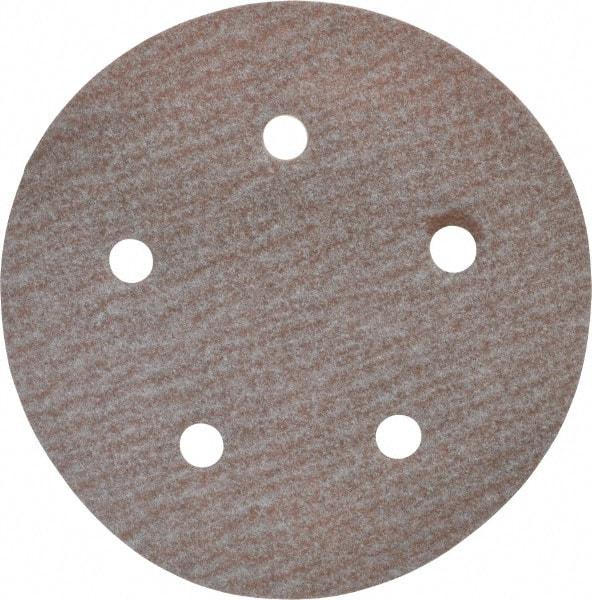 Norton - 5" Diam, 150 Grit, Aluminum Oxide Hook & Loop Disc - Very Fine Grade, Coated, B Weight Paper Backing, Series A275 - Industrial Tool & Supply