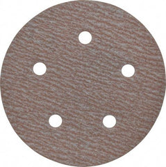 Norton - 5" Diam, 180 Grit, Aluminum Oxide Hook & Loop Disc - Very Fine Grade, Coated, B Weight Paper Backing, Series A275 - Industrial Tool & Supply
