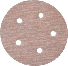 Norton - 5" Diam, 500 Grit, Aluminum Oxide Hook & Loop Disc - Extra Fine Grade, Coated, B Weight Paper Backing, Series A275 - Industrial Tool & Supply