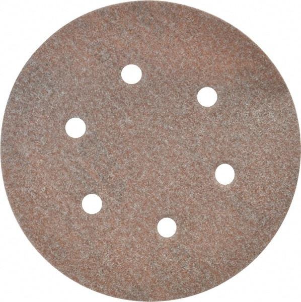 Norton - 6" Diam, 100 Grit, Aluminum Oxide Hook & Loop Disc - Fine Grade, Coated, B Weight Paper Backing, Series A275 - Industrial Tool & Supply