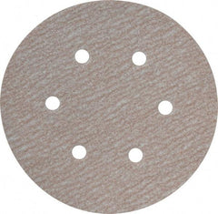 Norton - 6" Diam, 180 Grit, Aluminum Oxide Hook & Loop Disc - Very Fine Grade, Coated, B Weight Paper Backing, Series A275 - Industrial Tool & Supply
