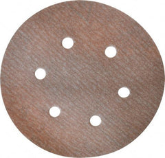 Norton - 6" Diam, 220 Grit, Aluminum Oxide Hook & Loop Disc - Very Fine Grade, Coated, B Weight Paper Backing, Series A275 - Industrial Tool & Supply