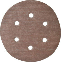 Norton - 6" Diam, 500 Grit, Aluminum Oxide Hook & Loop Disc - Extra Fine Grade, Coated, B Weight Paper Backing, Series A275 - Industrial Tool & Supply