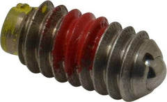 TE-CO - 1/4-20, 0.125" Ball Diam, 17/32" Body Length, 0.035" Max Ball Reach, Threaded Ball Plunger - Stainless Steel Body, Stainless Steel Ball, 4 Lb Initial End Force, 12 Lb Final End Force, Locking Element - Industrial Tool & Supply
