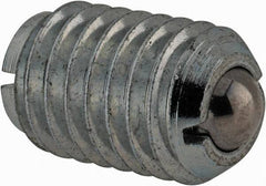 TE-CO - 3/8-16, 0.187" Ball Diam, 5/8" Body Length, 0.048" Max Ball Reach, Threaded Ball Plunger - Stainless Steel Body, Stainless Steel Ball, 6 Lb Initial End Force, 21 Lb Final End Force, Locking Element - Industrial Tool & Supply