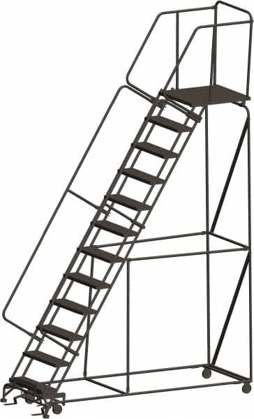 Ballymore - Rolling & Wall Mounted Ladders & Platforms Type: Rolling Warehouse Ladder Style: Rolling Safety Ladder - Industrial Tool & Supply