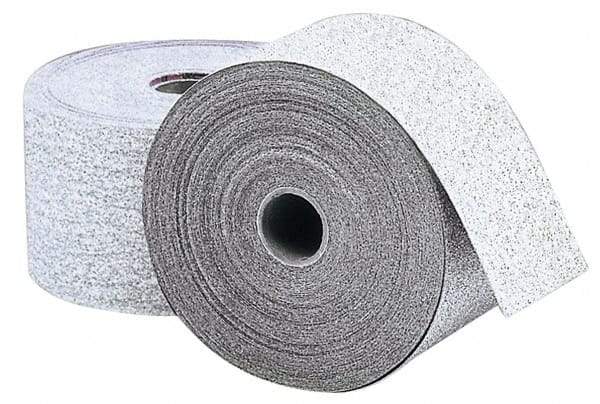 Norton - 180 Grit, Aluminum Oxide Adhesive Backed Sanding Sheets - Paper, 4-1/2" x 10 Yds., Very Fine Grade, B Weighted Backing - Industrial Tool & Supply