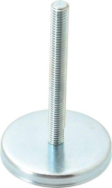 Gibraltar - 1/2-13 Bolt Thread, Stud Mount Leveling Pad & Mount - 500 Max Lb Capacity, 3-3/16" Base Diam, 4" Thread Length - Industrial Tool & Supply