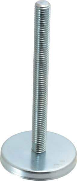 Gibraltar - 5/8-11 Bolt Thread, Stud Mount Leveling Pad & Mount - 500 Max Lb Capacity, 3-3/16" Base Diam, 6" Thread Length - Industrial Tool & Supply