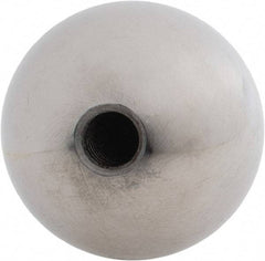 Gibraltar - 5/16-18 Thread, 1.38" Diam, Threaded Hole Ball Knob - Natural, Steel, Smooth Grip, 5/8" Hole Depth - Industrial Tool & Supply