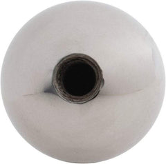 Gibraltar - 5/16-24 Thread, 1.38" Diam, Threaded Hole Ball Knob - Natural, Steel, Smooth Grip, 5/8" Hole Depth - Industrial Tool & Supply