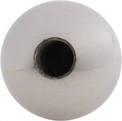 Gibraltar - 7/16-20 Thread, 1.38" Diam, Threaded Hole Ball Knob - Natural, Steel, Smooth Grip, 5/8" Hole Depth - Industrial Tool & Supply
