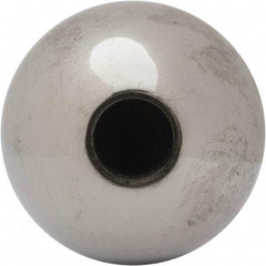Gibraltar - 5/8-11 Thread, 1.88" Diam, Threaded Hole Ball Knob - Natural, Steel, Smooth Grip, 3/4" Hole Depth - Industrial Tool & Supply