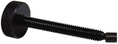 Gibraltar - 5/16-18 Knurled Shoulderless Swivel Pad Tip Steel Thumb Screw - 2-3/8" OAL, 1-1/8" Head Diam x 3/8" Head Height, Black Oxide Finish - Industrial Tool & Supply