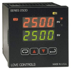 Dwyer - -350 to 2,500°F 1/4 DIN Temperature Control - Dual 4-Digit LCD Display, PID Control, 100-240 VAC/VDC - Industrial Tool & Supply