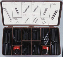 Made in USA - 300 Piece, 1/16 to 3/8" Pin Diam, Spring Pin Assortment - 420 Stainless Steel - Industrial Tool & Supply