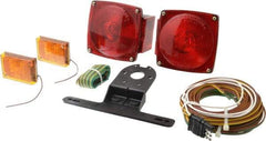 Peterson - 4-1/2" Long x 4-1/2" Wide Red Towing Lights - 12 Volt, Plastic - Industrial Tool & Supply