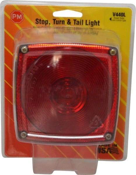 Peterson - 4-1/2" Long x 4-1/2" Wide Red Towing Lights - 12 Volt, Plastic - Industrial Tool & Supply