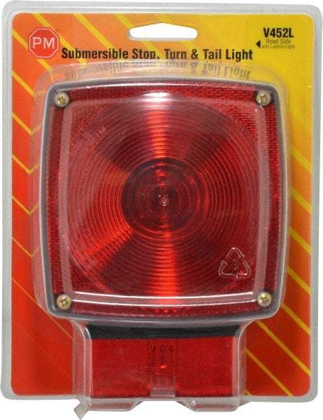 Peterson - 4-1/2" Long x 4-1/2" Wide Red Towing Lights - 12 Volt, Plastic - Industrial Tool & Supply