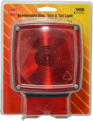Peterson - 4-1/2" Long x 4-1/2" Wide Red Towing Lights - 12 Volt, Plastic - Industrial Tool & Supply