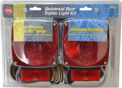 Peterson - 4-1/2" Long x 4-1/2" Wide Red Towing Lights - 12 Volt, Plastic - Industrial Tool & Supply