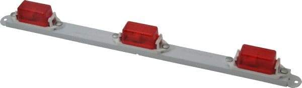 Peterson - 13-1/2" Long x 1" Wide, Red Lens & Reflector - Steel, 12 Volt - Industrial Tool & Supply