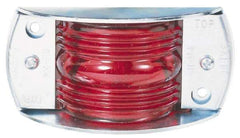 Peterson - 4-1/2" Long x 2-3/16" Wide, Red Lens & Reflector - Steel, 12 Volt - Industrial Tool & Supply