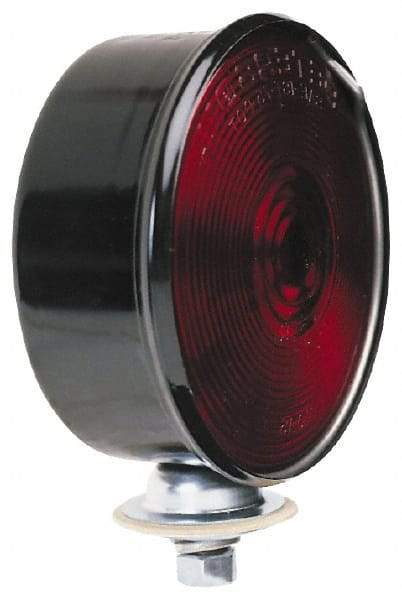 Peterson - 4-1/4" Diam, Red Lens & Reflector - Plastic - Industrial Tool & Supply