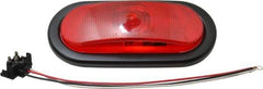 Peterson - 6-1/2" Long x 2-1/4" Wide, Red Lens & Reflector - Plastic, 12 Volt - Industrial Tool & Supply