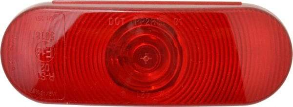Peterson - 6-1/2" Long x 2-1/4" Wide, Red Lens & Reflector - Plastic, 12 Volt - Industrial Tool & Supply