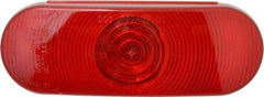 Peterson - 6-1/2" Long x 2-1/4" Wide, Red Lens & Reflector - Plastic, 12 Volt - Industrial Tool & Supply