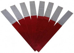 Peterson - 18" Long x 2" Wide, Red/White Lens & Reflector - Plastic - Industrial Tool & Supply