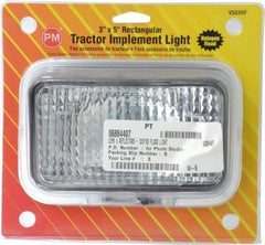 Peterson - 5" Long x 3" Wide, Clear Lens & Reflector - Plastic, 12 Volt - Industrial Tool & Supply