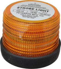 Peterson - 5-1/2" Diam, Amber Lens & Reflector - Plastic, 12 Volt - Industrial Tool & Supply