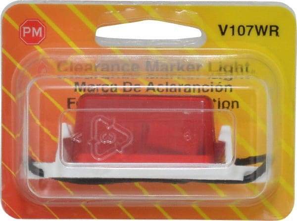 Peterson - 2-3/4" Long x 1" Wide, Red Lens & Reflector - Plastic, 12 Volt - Industrial Tool & Supply