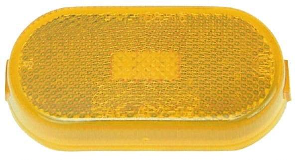 Peterson - 4-1/8" Long x 2" Wide, Amber Lens & Reflector - Plastic, 12 Volt - Industrial Tool & Supply