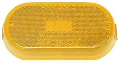 Peterson - 4-1/8" Long x 2" Wide, Amber Lens & Reflector - Plastic, 12 Volt - Industrial Tool & Supply