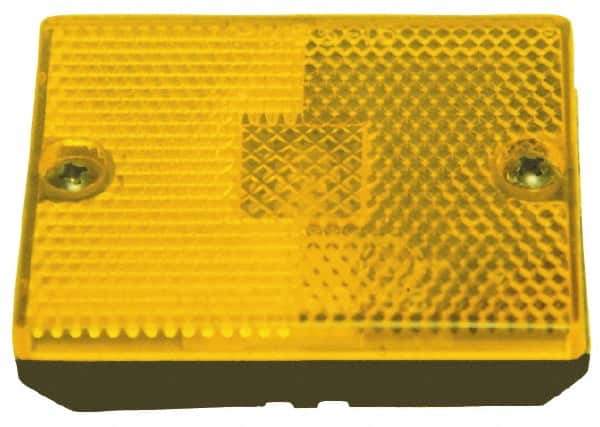 Peterson - 2-3/4" Long x 2-1/8" Wide, Amber Lens & Reflector - Plastic, 12 Volt - Industrial Tool & Supply