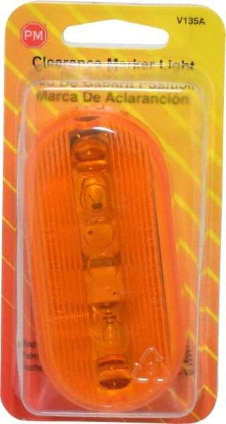 Peterson - 4-1/8" Long x 2" Wide, Amber Lens & Reflector - Plastic, 12 Volt - Industrial Tool & Supply