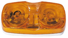 Peterson - 4" Long x 2" Wide, Amber Lens & Reflector - Plastic, 12 Volt - Industrial Tool & Supply