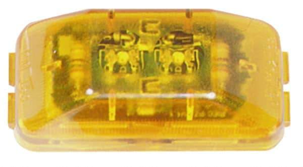 Peterson - 2-7/8" Long x 1-1/2" Wide, Amber Lens & Reflector - Plastic, 12 Volt - Industrial Tool & Supply