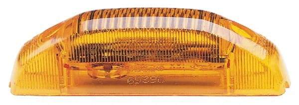 Peterson - 4-1/2" Long x 7/8" Wide, Amber Lens & Reflector - Plastic, 12 Volt - Industrial Tool & Supply