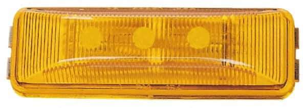 Peterson - 3-13/16" Long x 1" Wide, Amber Lens & Reflector - Plastic, 12 Volt - Industrial Tool & Supply