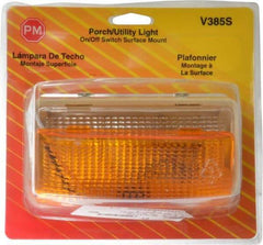 Peterson - 6-3/8" Long x 3-1/2" Wide, Clear Lens & Reflector - Plastic, 12 Volt - Industrial Tool & Supply