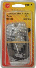 Peterson - 4-9/16" Long x 1-3/4" Wide, Clear Lens & Reflector - Plastic, 12 Volt - Industrial Tool & Supply