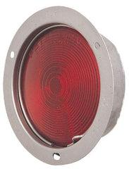 Peterson - 4-1/2" Diam, Red Lens & Reflector - Steel, 12 Volt - Industrial Tool & Supply
