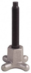 Gibraltar - 1/2-13 Lobed Shoulder Dog Point Tip Steel Thumb Screw - 3" OAL, 2-1/2" Head Diam x 1-1/2" Head Height, Black Oxide Finish - Industrial Tool & Supply