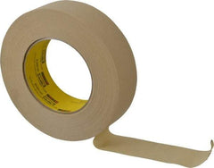 3M - 1-1/2" Wide x 60 Yd Long Tan Paper Masking Tape - Series 231, 7.6 mil Thick, 28 In/Lb Tensile Strength - Industrial Tool & Supply