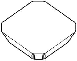 Kennametal - SEKN53 Grade KCPK30 Carbide Milling Insert - TiN/TiCN/Al2O3 Finish, 3/16" Thick, 5/8" Inscribed Circle - Industrial Tool & Supply